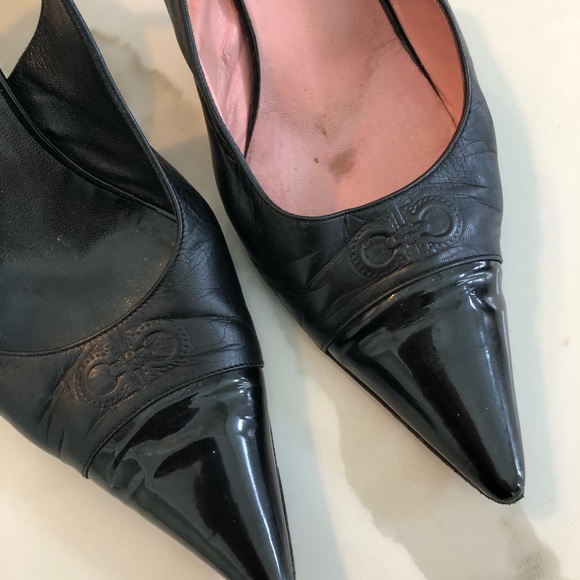 Salvatore Ferragamo Point Toe Strap Heels - Picture 4 of 4